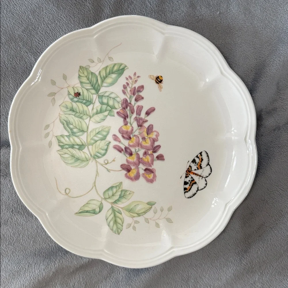 Lenox Butterfly Meadow Eastern‎ Tailed Blue 9” Dessert Luncheon Plates Set of 2